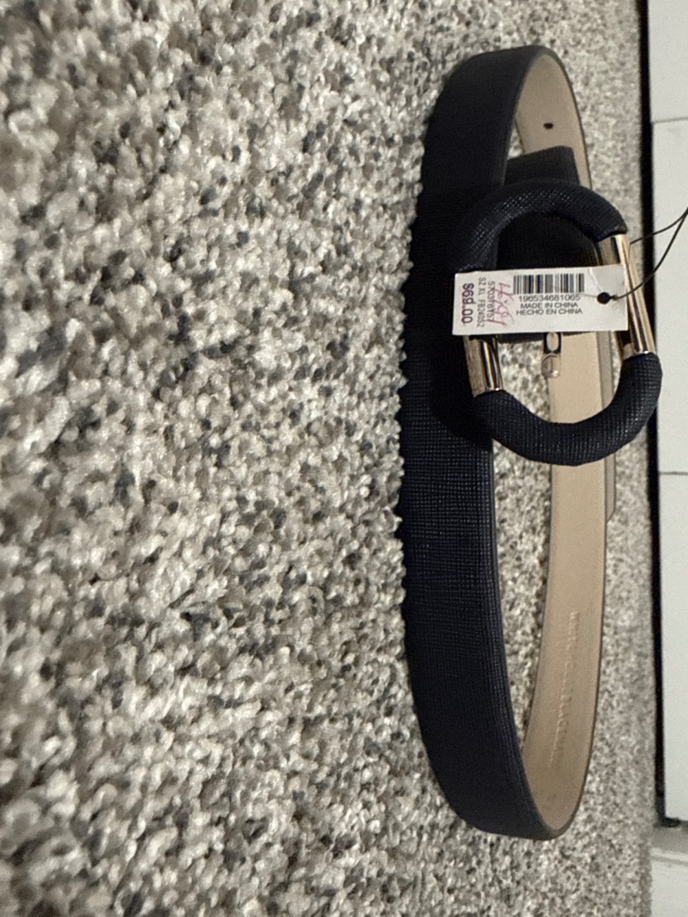White House Black Market Navy Blue Belt